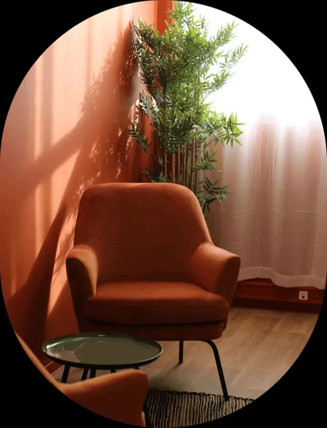 A calm therapy space